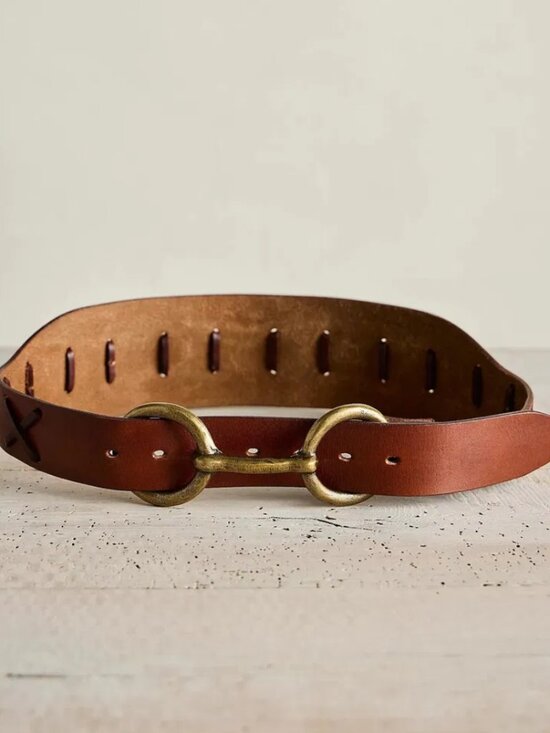 NWT Free People Darby Waist Belt in Cognac main image 5